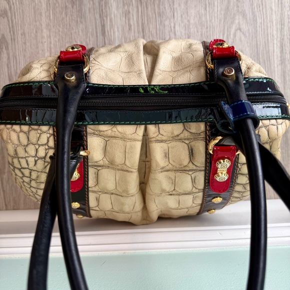 Fabulous Marino Orlandi Beige Croc Leather Large Boxy Purse Bag EUC Statement - Picture 14 of 14